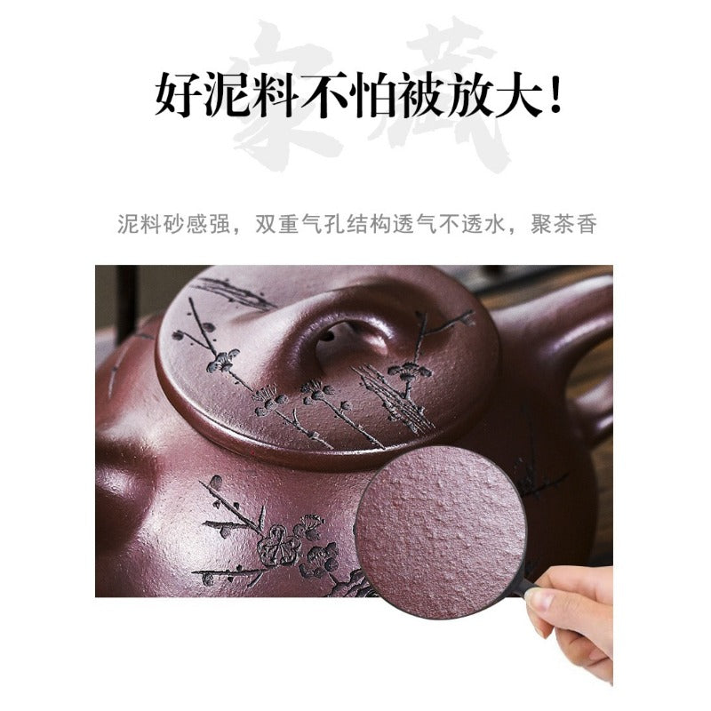 Full Handmade Yixing Zisha Teapot [Nafu Shi Piao] (Shi Hong - 340ml) - YIQIN TEA HOUSE | yiqinteahouse.com | >300ml, full handmade zisha teapot, teapot, teaware