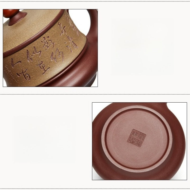 Tasse à thé Yixing Zisha [Ombre de lune] (Duan Ni / Zi Ni - 470 ml)