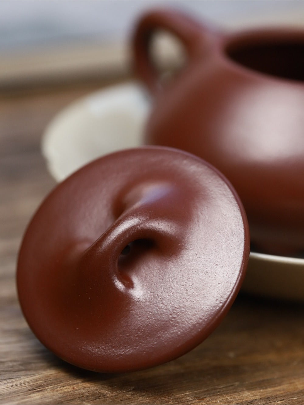 Théière Yixing Zisha entièrement faite à la main [Pot Jingzhou Shi Piao] (Zi Zhu Ni - 240 ml)