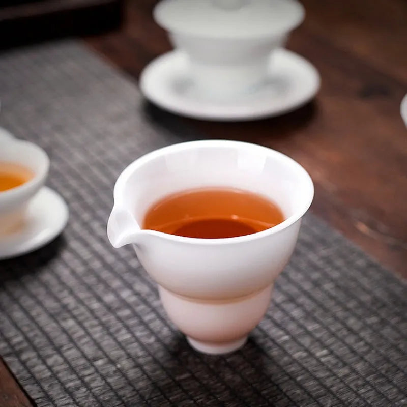 Bing Zhong White Porcelain Sancai Gaiwan Tea Set - YIQIN TEA HOUSE | yiqinteahouse.com | gaiwan, teaware, teaware set