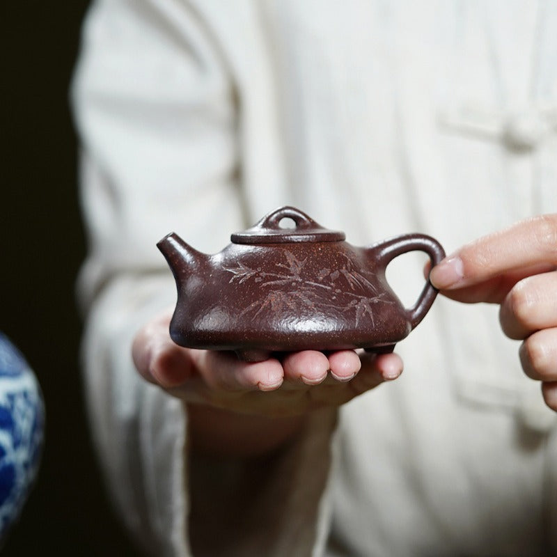 Yixing Zisha Teapot [Ziye Shi Piao] (Zi Ni/Huangjin Duan Ni - 120ml)