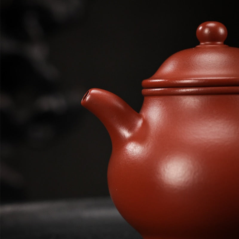 Teko Yixing Zisha Buatan Tangan Sepenuhnya [Gao Pan Pot] (Dahongpao - 200ml)
