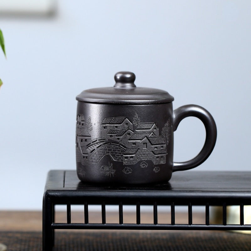 Handmade Yixing Zisha Tea Mug [Yi Jiangnan] 475ml