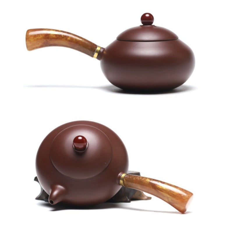 Yixing-Zisha-Teekanne [Tang Yu Wendan] (Zi Zhu Ni/Dahongpao - 200 ml)