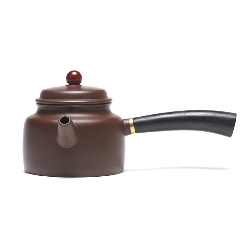 宜兴紫砂茶壶【唐羽德钟】（紫朱泥/大红袍 - 200ml）