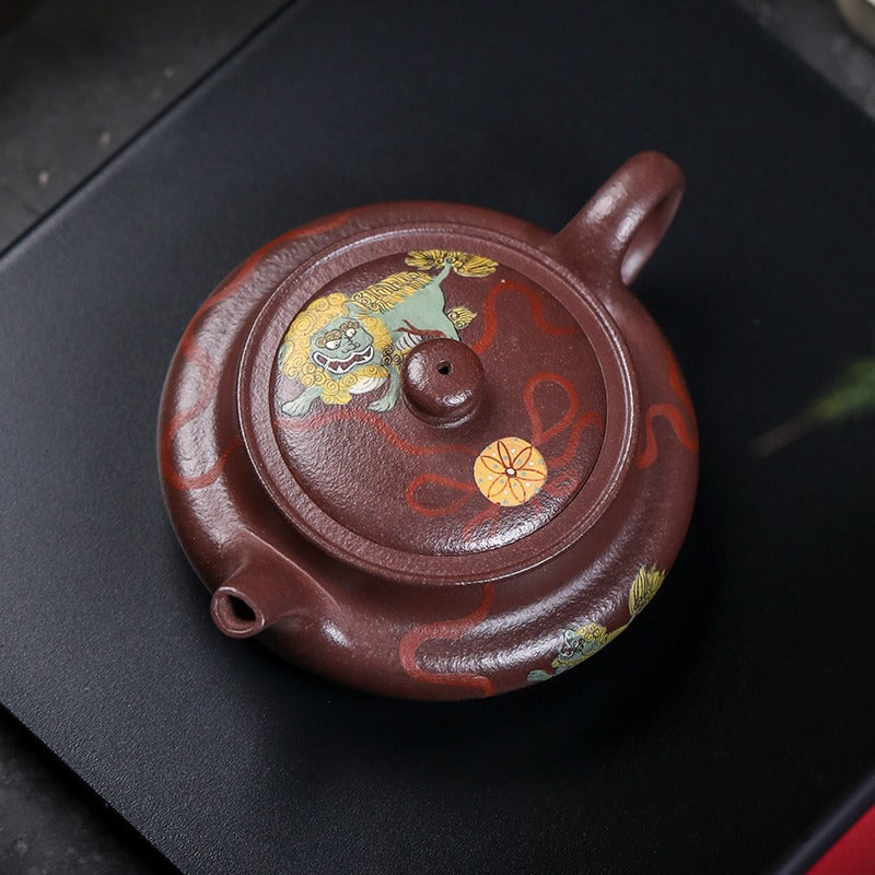 Théière Yixing Zisha entièrement faite à la main [Jiqing Tian Xia] (30 Mu Zi Ni - 260 ml)