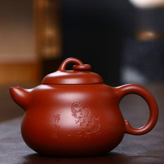 全手工宜兴紫砂茶壶 [葫芦壶] (清水泥 - 300ml)