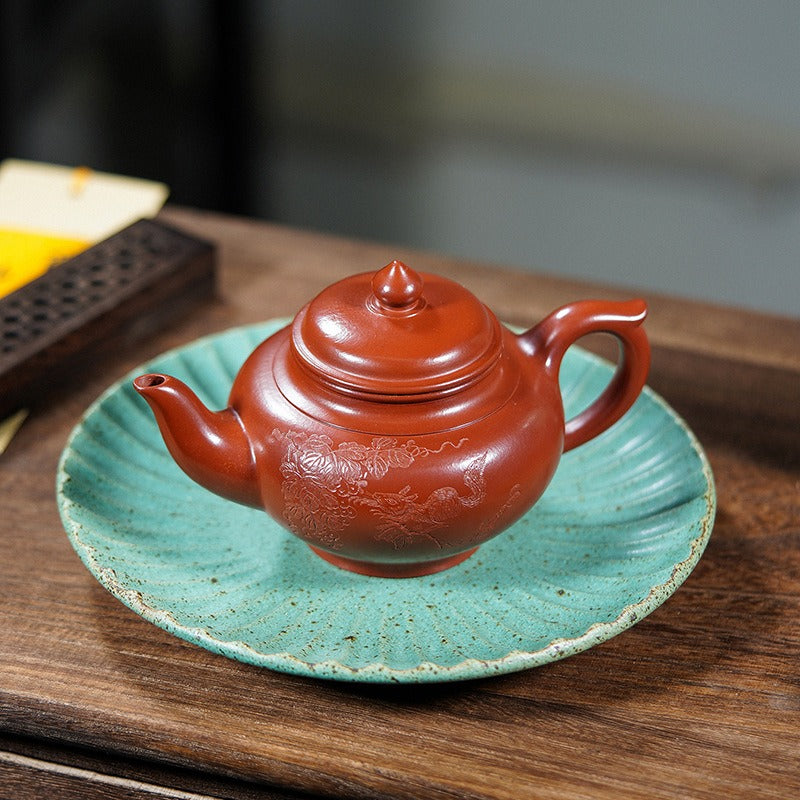 Théière Yixing Zisha entièrement faite à la main [Pot Xiao Ying] (Dahongpao - 350ml)