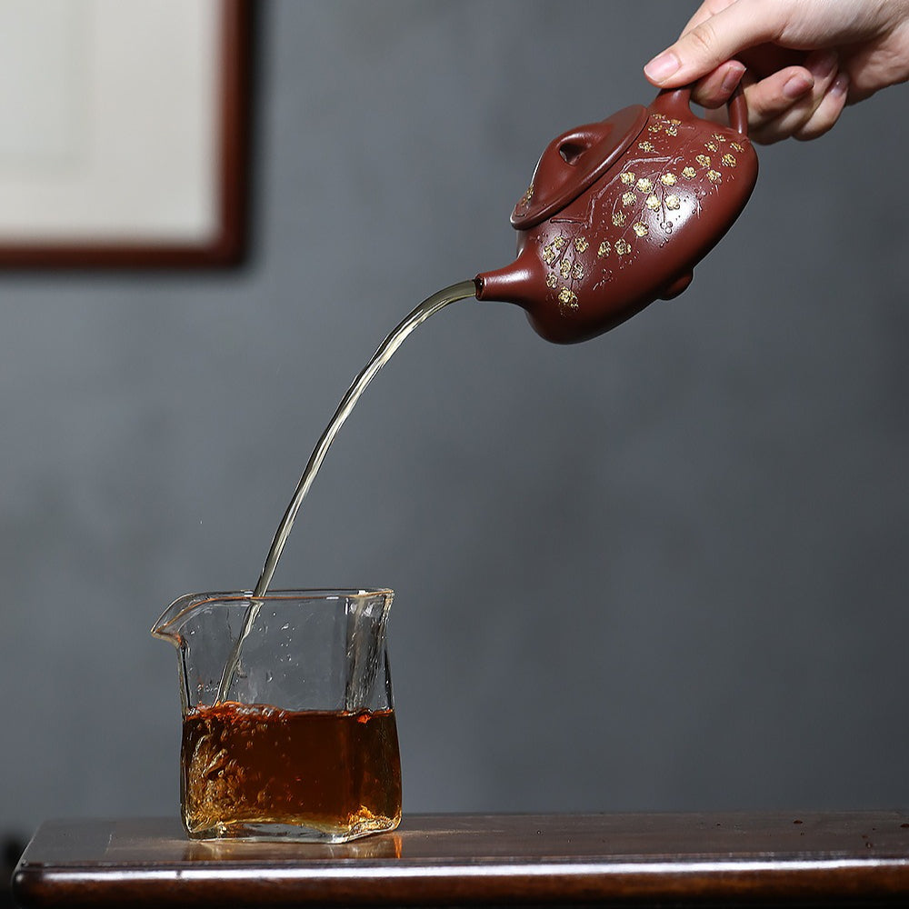 Tetera Yixing Zisha [Flor de ciruelo Jingzhou Shi Piao] (Hong Pi Long - 310 ml)