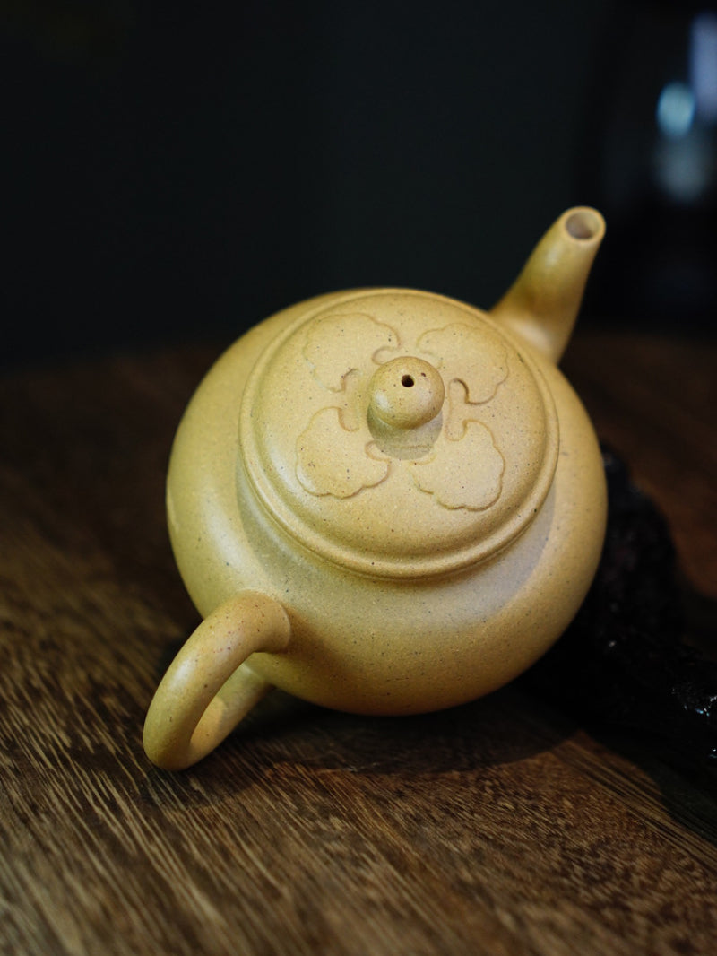 Théière Yixing Zisha entièrement faite à la main [Dabin Ruyi] (Bensan Lu Ni - 200 ml)