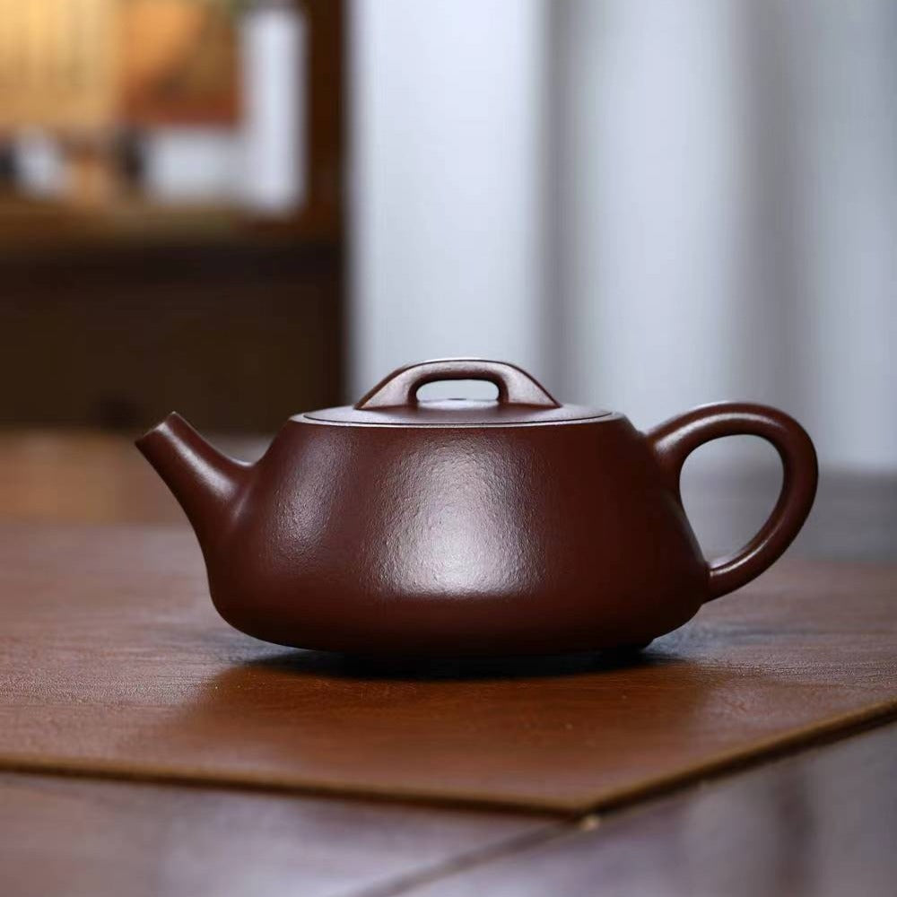 全手工宜兴紫砂茶壶[石瓢壶] (紫泥- 180ml) – YIQIN TEA HOUSE 一沁茶舍