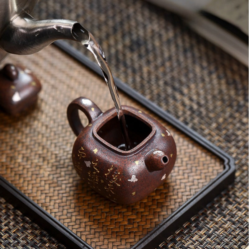 Teko Yixing Zisha Buatan Tangan [Pao Zun Pot] (Duan Ni yang Dibakar dengan Kayu Bakar - 130ml)