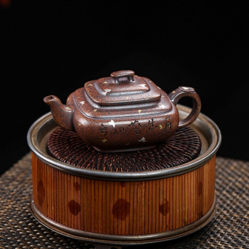 Full Handmade Yixing Zisha Teapot [Sifang Xin Qiao] (Firewood Fired Duan Ni - 150ml)