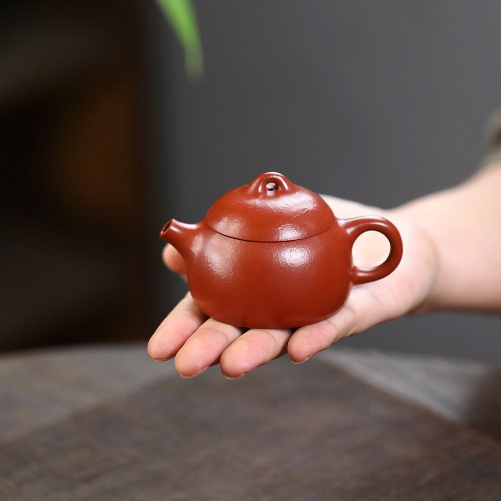 Yixing Zisha Teapot [Mini Qin Quan] (Wrinkled Skin Zhu Ni - 50ml)