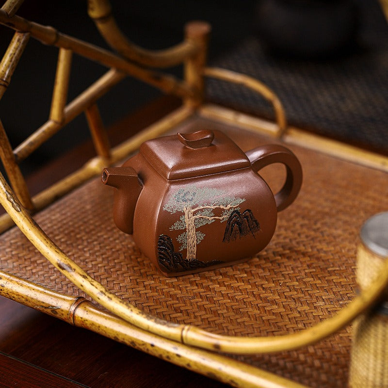 Full Handmade Yixing Zisha Teapot [Ying Ke Song] (Ge Zi Ni - 160ml)