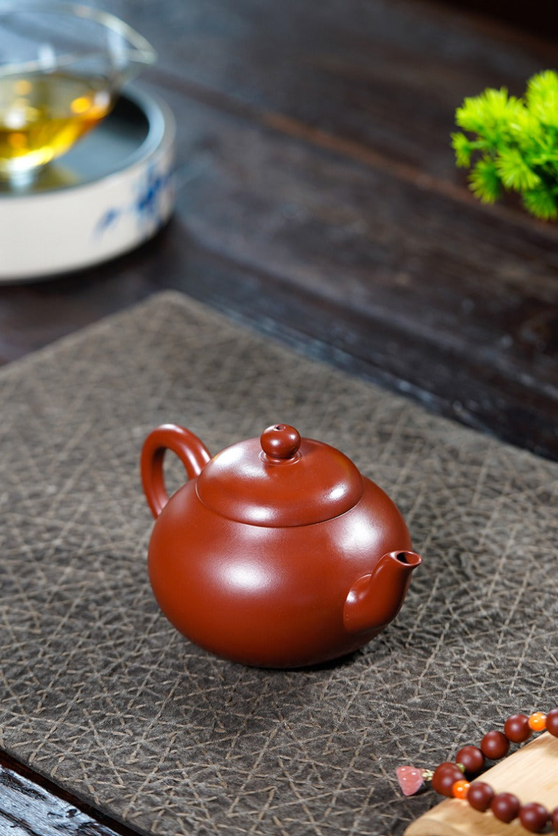 Teko Yixing Zisha Buatan Tangan Sepenuhnya [Wendan Pot] (Dahongpao - 300ml)