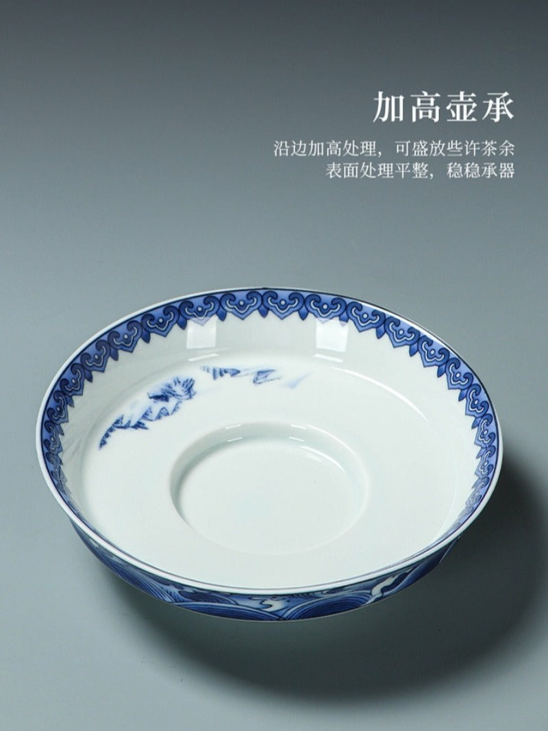 Ancient Celadon Style Ceramic [Jinxiu Heshan] Sancai Gaiwan Set 190ml