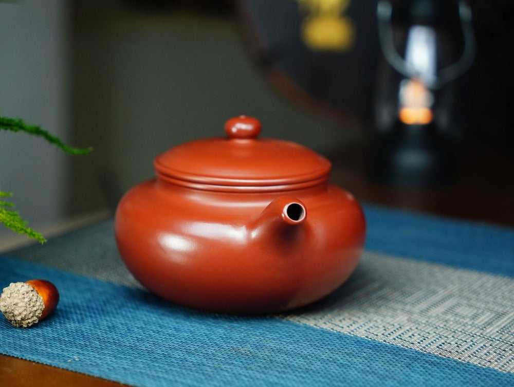 Full Handmade Yixing Zisha Teapot [Fanggu Pot] (Dahongpao - 320ml)