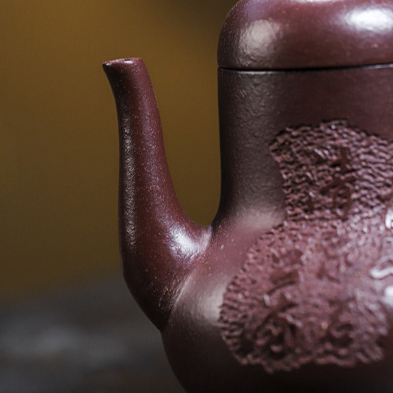 Full Handmade Yixing Zisha Teapot [Qing Feng Ming Yue] (Zi Ni - 170ml) - YIQIN TEA HOUSE | yiqinteahouse.com | <200ml, full handmade zisha teapot, teapot, teaware