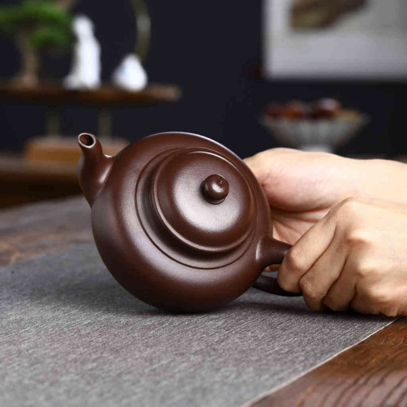 Théière Yixing Zisha entièrement faite à la main [Pot Xiao Ying] (Shi Hong - 360ml)