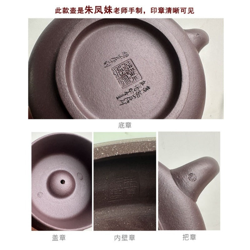 Full Handmade Yixing Zisha Teapot [Lucky Bamboo] (Zi Ni - 480ml)
