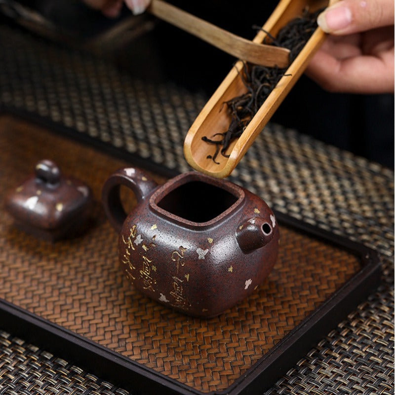 Full Handmade Yixing Zisha Teapot [Pao Zun Pot] (Firewood Fired Duan Ni - 130ml)