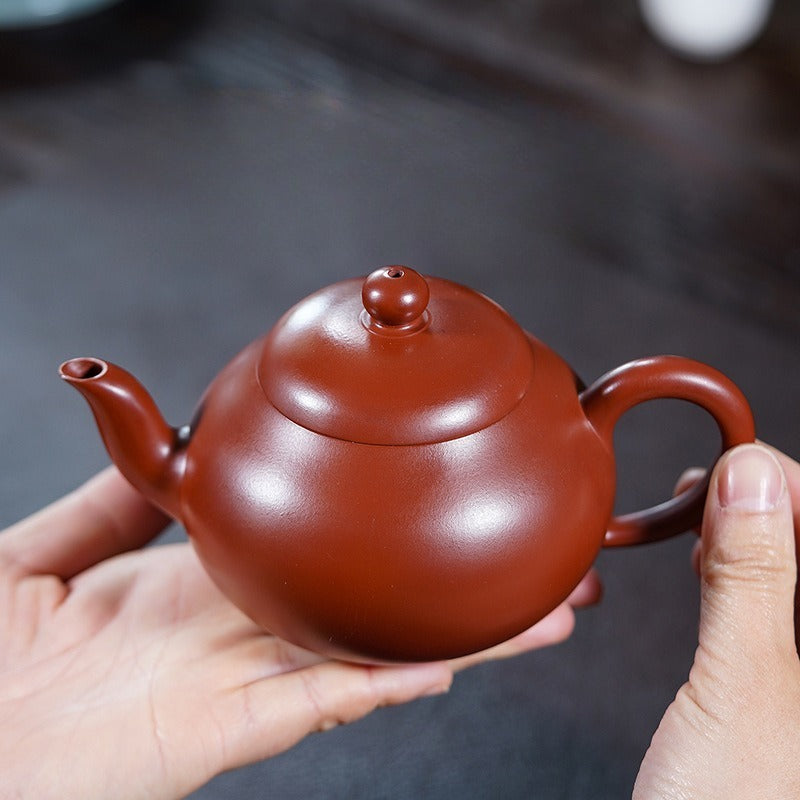 Teko Yixing Zisha Buatan Tangan Sepenuhnya [Wendan Pot] (Dahongpao - 300ml)