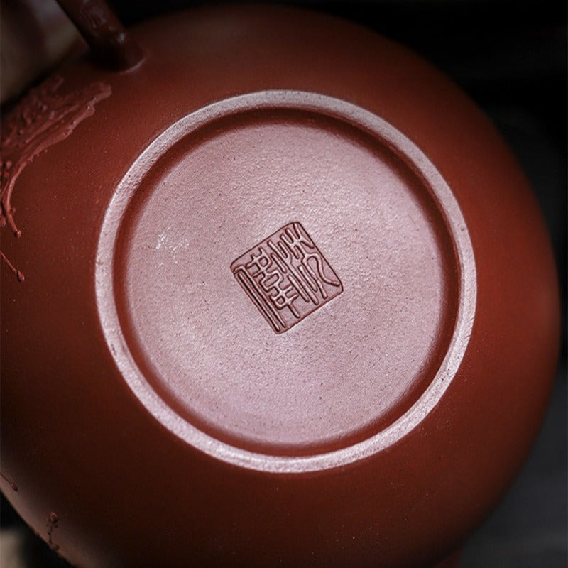 全手工宜兴紫砂茶壶 [含香] (红皮龙 - 350ml)