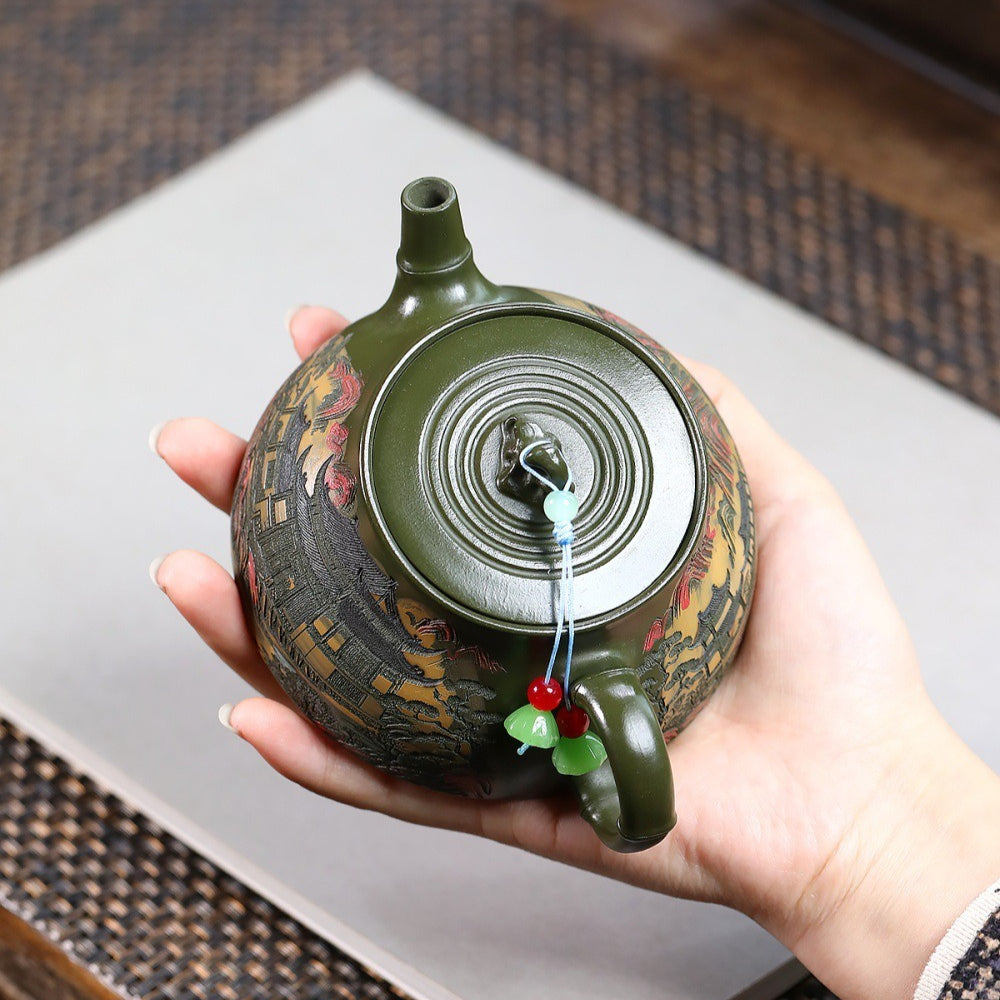 Yixing Zisha Teapot [Jiangnan Chun Yun] (Lu Ni - 170ml)
