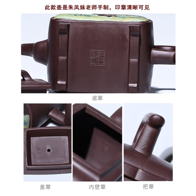 Théière Yixing Zisha entièrement faite à la main [Yi Mai Xiang Cheng] (Tian Qing Zi Ni - 520 ml)