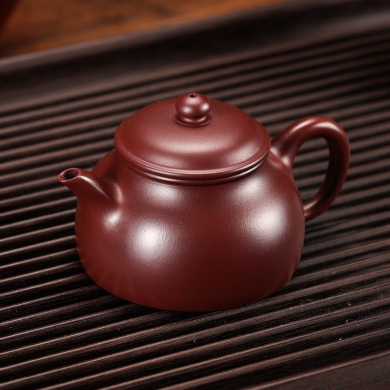 Vollständig handgefertigte Yixing-Zisha-Teekanne 【Huan Yin Kanne】 (Long Xue Sha - 160 ml)