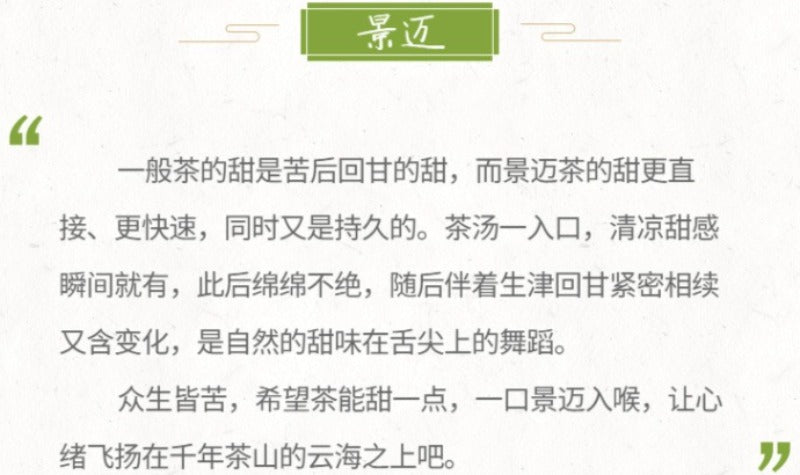 2012 Spring Yunnan Sheng Puer Tea Cake [Jingmai]