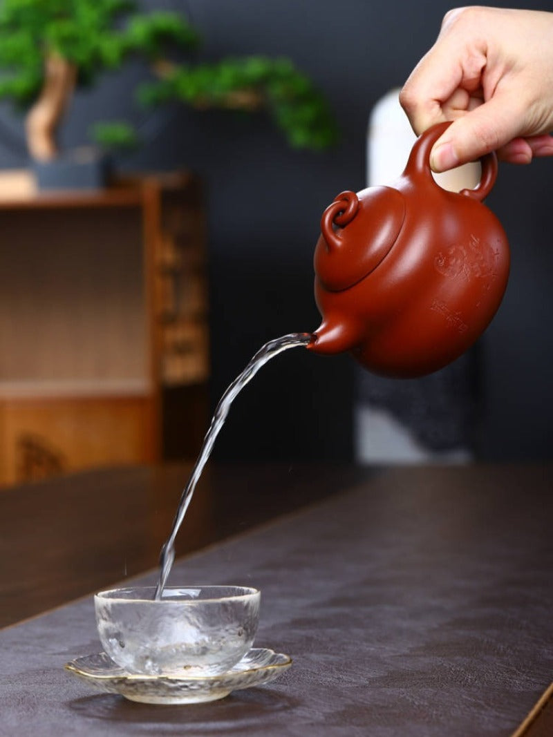 全手工宜兴紫砂茶壶 [葫芦壶] (清水泥 - 300ml)