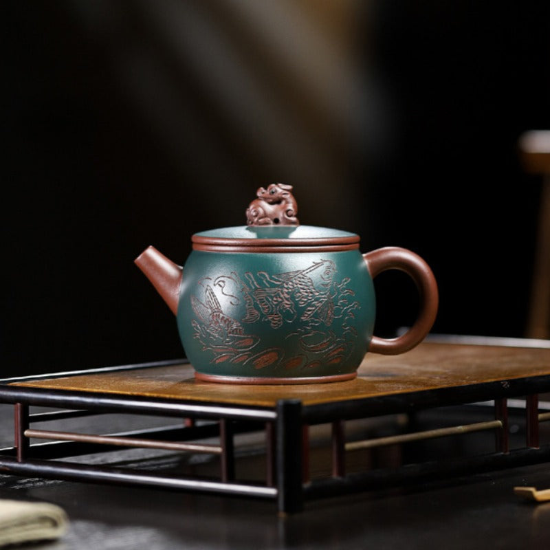 Yixing Zisha Teapot [Long Wa] (Zi Ni/Lu Ni - 280ml)