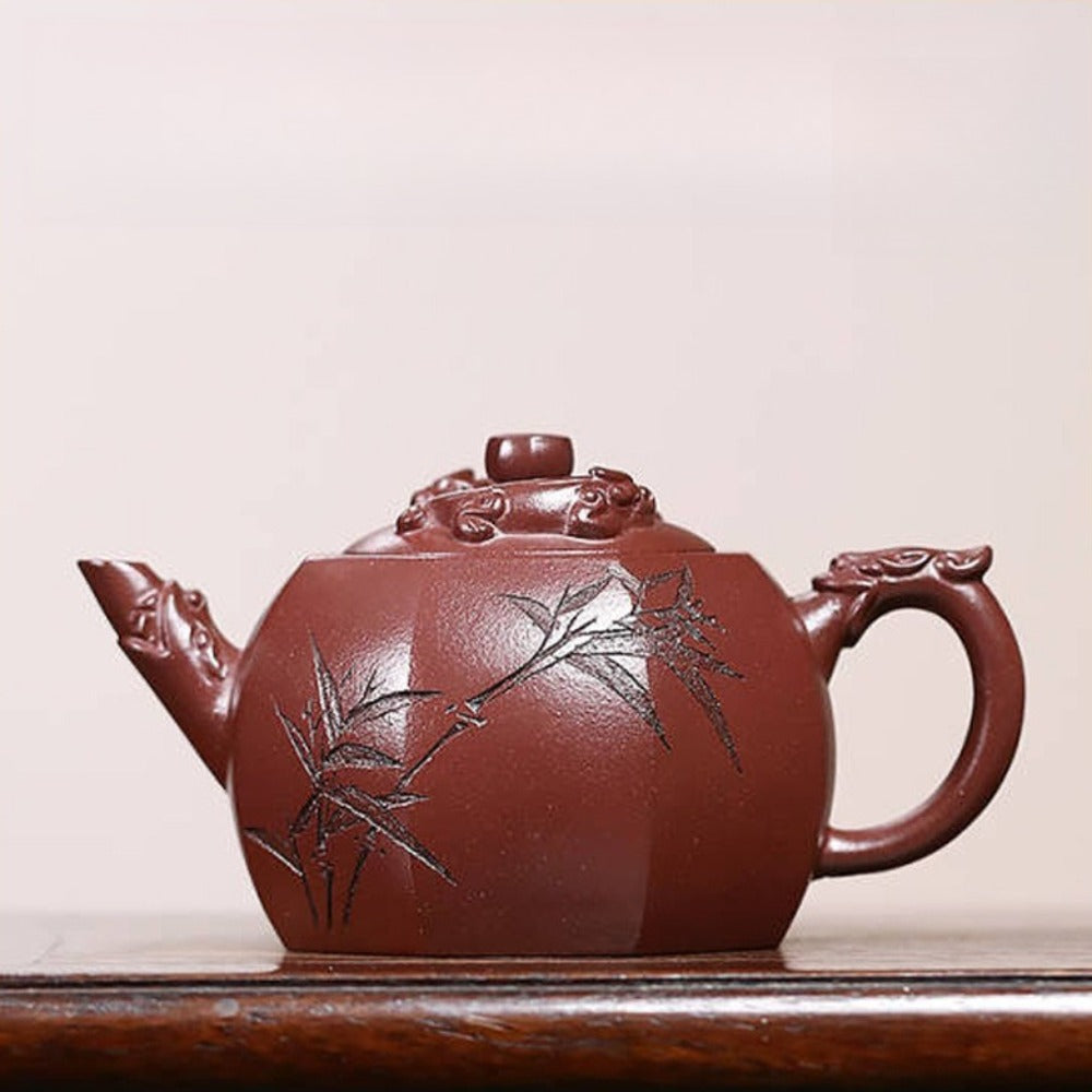 Full Handmade Yixing Zisha Teapot [Bamian Linglong Pot] (Zi Ni - 200ml)