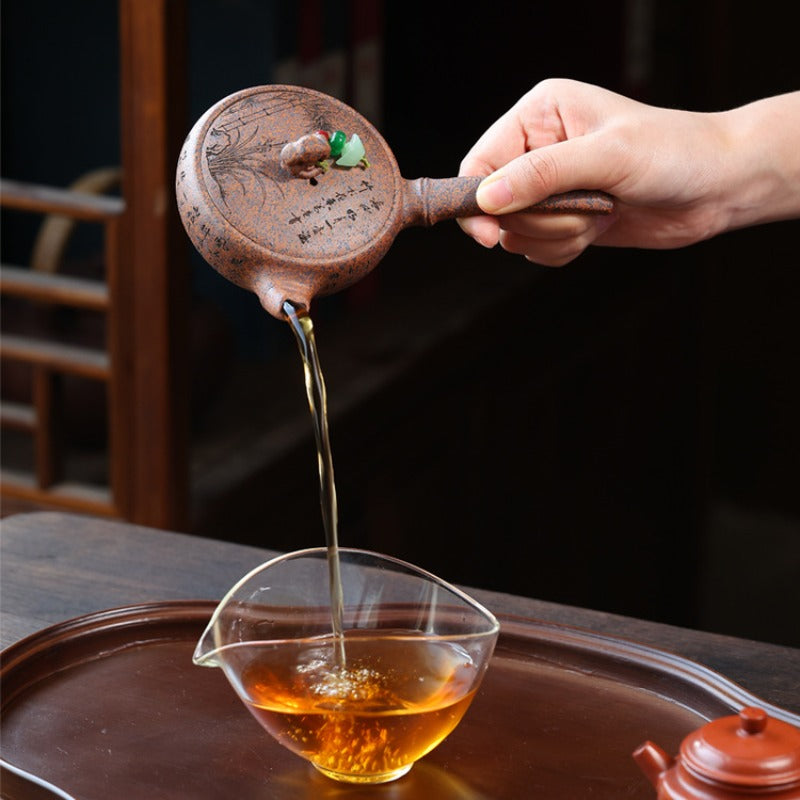 Yixing Zisha Teapot [Bamboo Tang Yu] (Duan Ni Firewood Fired - 120ml)