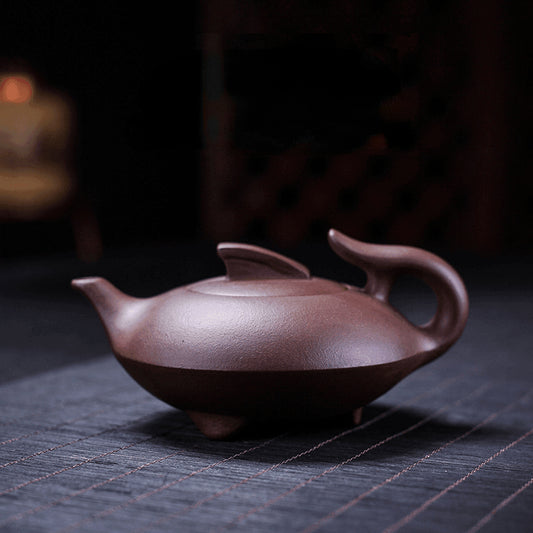 宜兴紫砂茶壶 [一帆风顺] (紫泥 - 240ml)