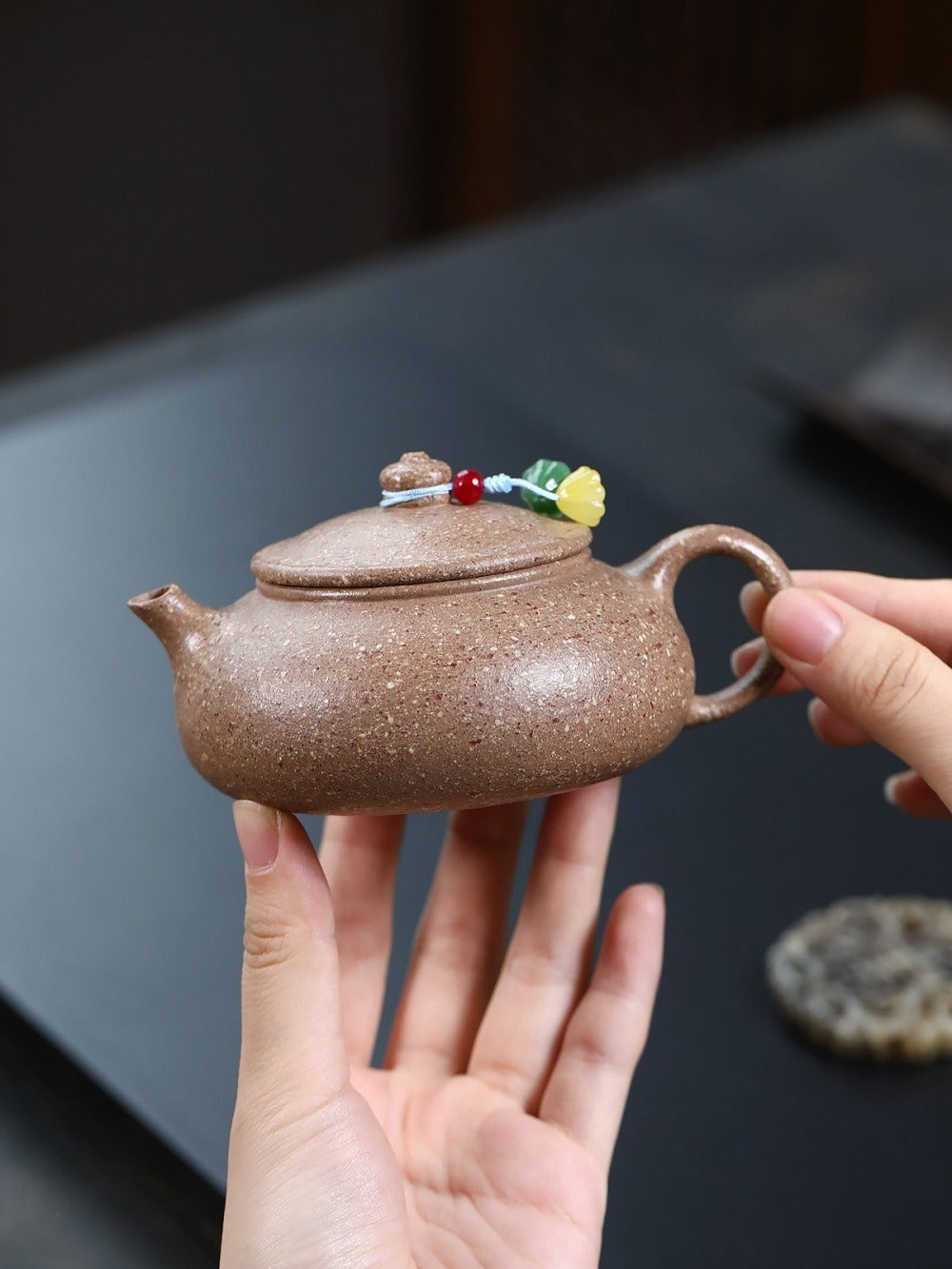 Yixing Zisha Teekanne [Han Jiang] (Grobe Wucai Duan Ni - 160ml)