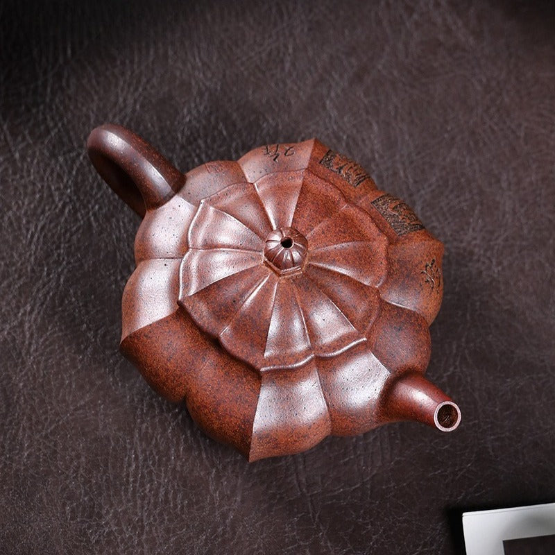 全手工宜兴紫砂茶壶 [养心仿古] (黑墩头 - 230ml)