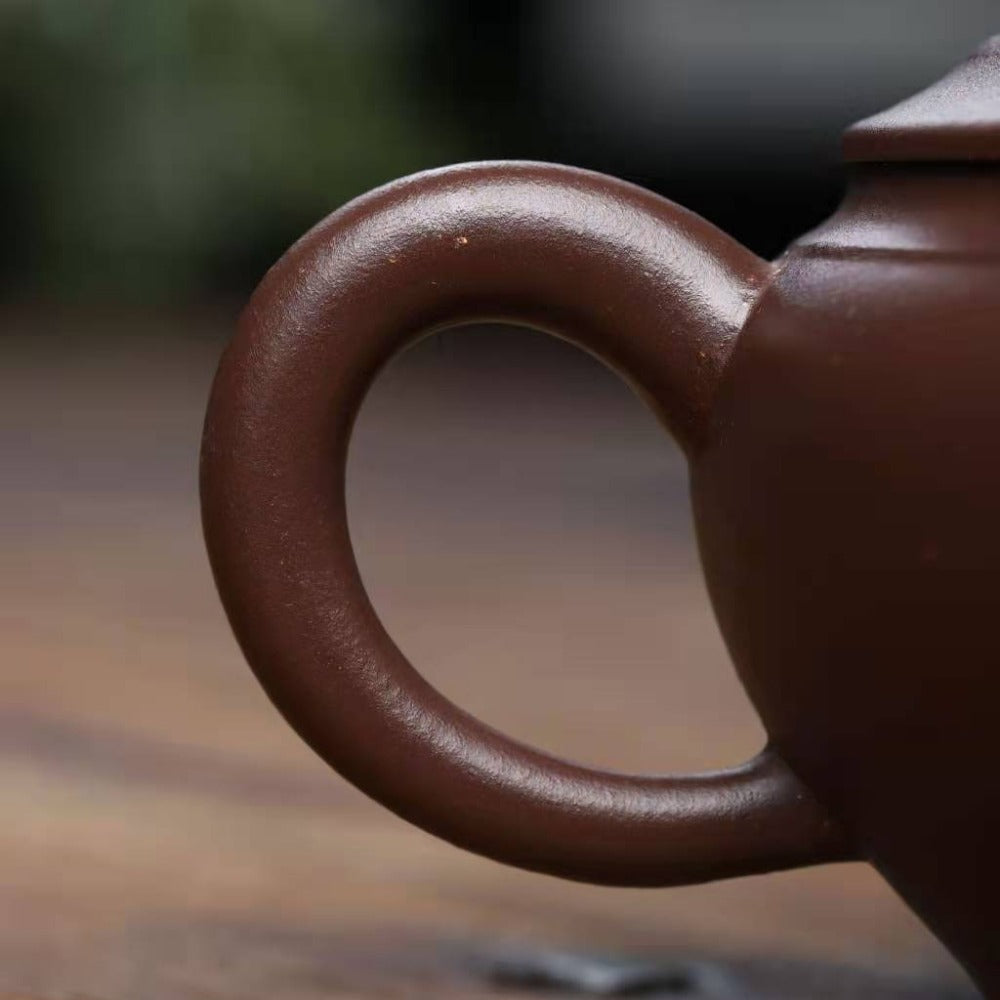 全手工宜兴紫砂茶壶 [碗泉壶] (紫泥 - 300ml)