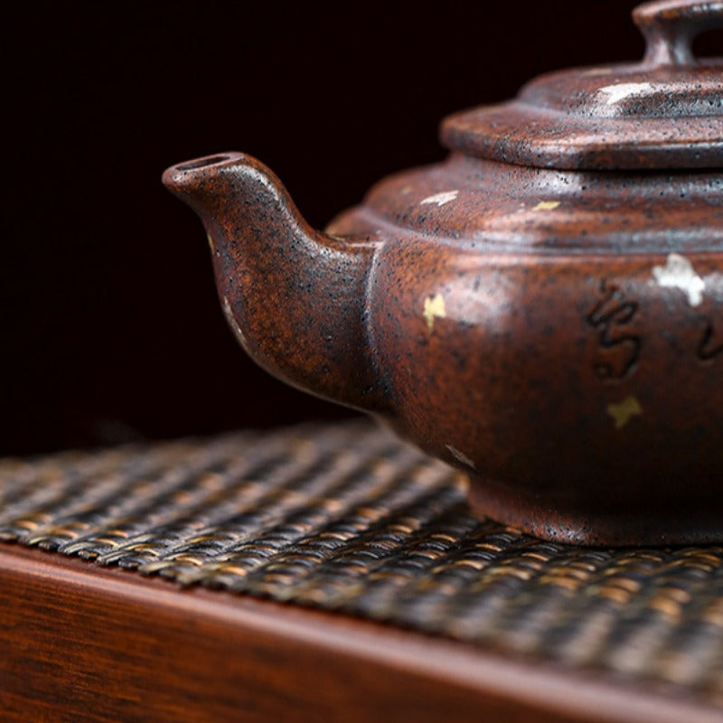 Full Handmade Yixing Zisha Teapot [Sifang Xin Qiao] (Firewood Fired Duan Ni - 150ml)