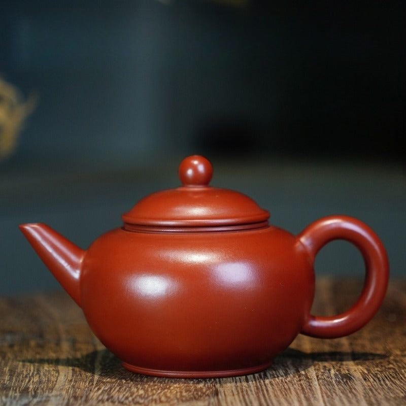 Full Handmade Yixing Zisha Teapot [Shui Ping Pot] (Dahongpao - 200ml)