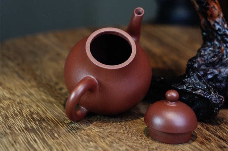 全手工宜兴紫砂茶壶 [思亭壶] (底槽清 - 120ml)