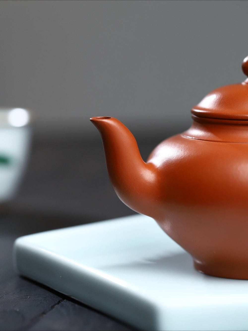 Vollständig handgefertigte Yixing Zisha Teekanne [Xiao Ying Pot] (Zhao Zhuang Zhu Ni- 240ml)