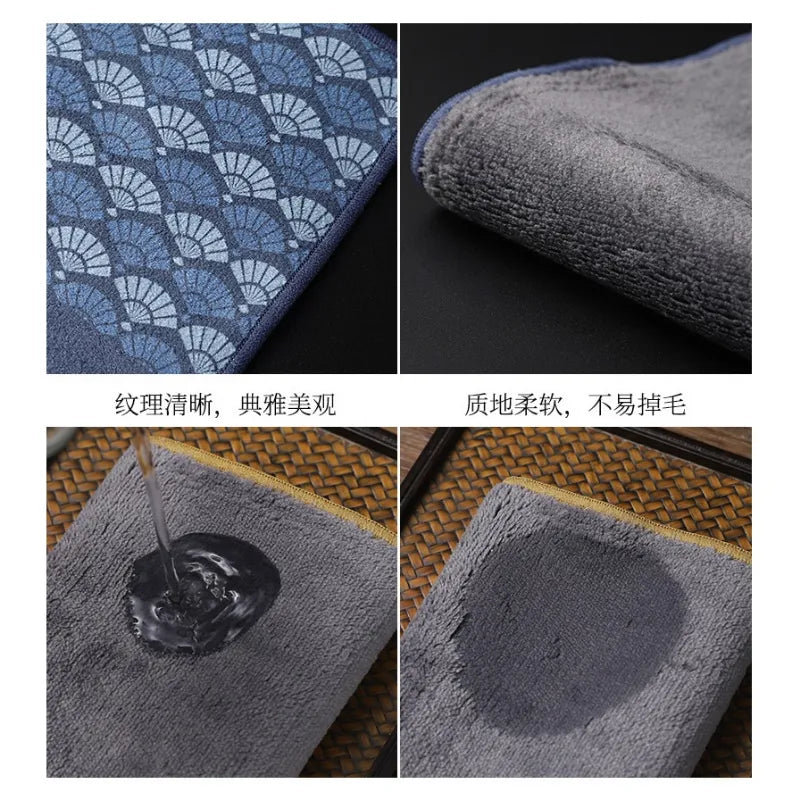 Chinese Style Zen Tea Towel [Met Confidant] - YIQIN TEA HOUSE | yiqinteahouse.com | tea accessories, tea towel, teaware