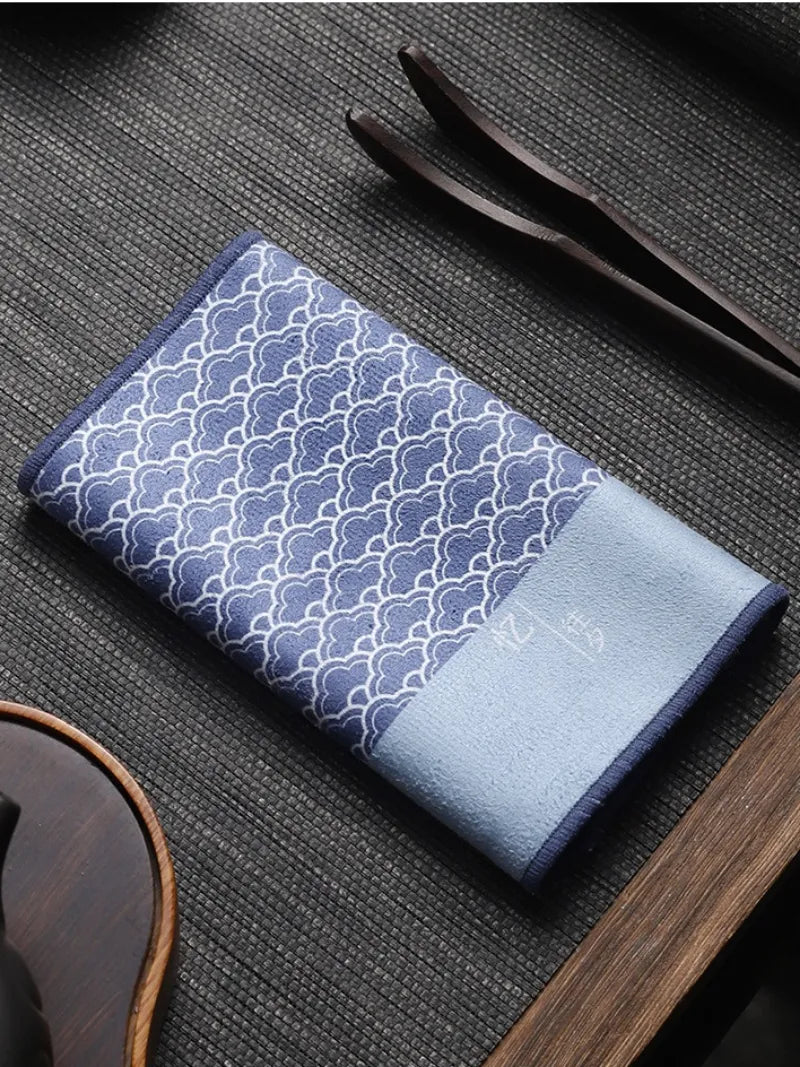 Chinese Style Zen Tea Towel [Met Confidant] - YIQIN TEA HOUSE | yiqinteahouse.com | tea accessories, tea towel, teaware