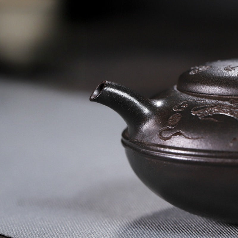 Full Handmade Yixing Zisha Teapot [Yu Yuan] (Tian Qing Ni - 180ml)