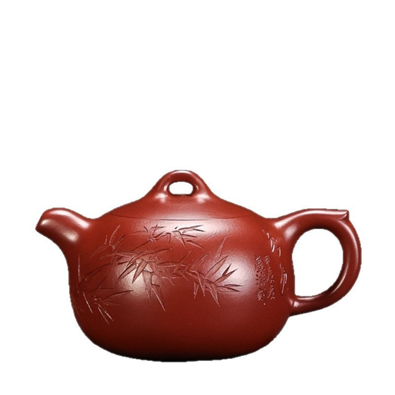 Vollständig handgefertigte Yixing Zisha Teekanne [Yuan Zhu Pot] (Dahongpao- 240ml)
