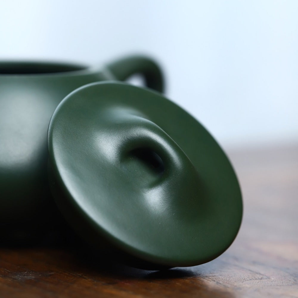 Théière Yixing Zisha entièrement faite à la main [Pot Jingzhou Shi Piao] (Lu Ni - 300 ml)