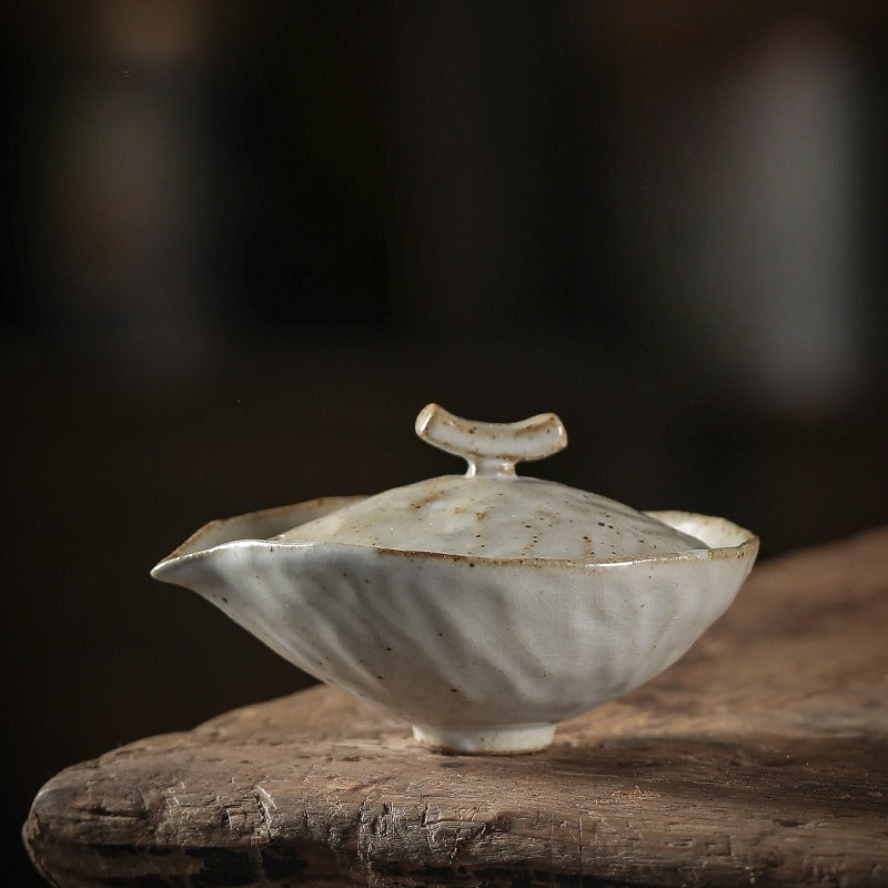 Kiln Change Firewood Firing Handmade Ceramic Gaiwan / Hand-Grab Pot / Tea Tray - YIQIN TEA HOUSE | yiqinteahouse.com | ceramic teapot, gaiwan, tea tray, teapot, teaware